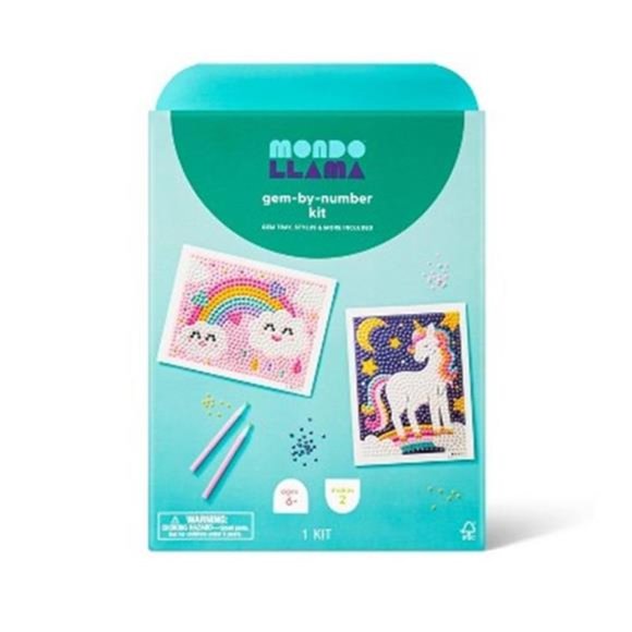 2pk 6''X6'' Gem Art Poster Unicorn/Rainbow - Mondo Llama - Picture 1 of 4